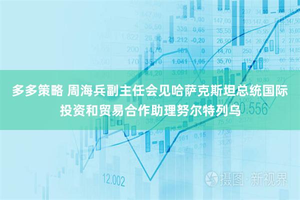 多多策略 周海兵副主任会见哈萨克斯坦总统国际投资和贸易合作助理努尔特列乌